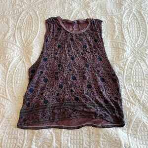 American Eagle Outfitters Purple Floral Tank Top